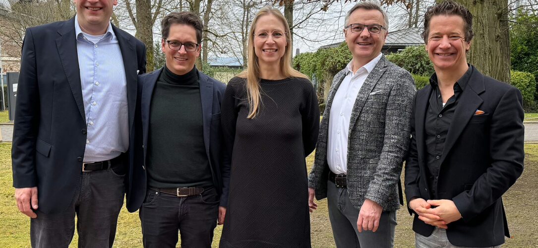 Das Leadership Team der ITI Sektion Deutschland. Von links nach rechts: Dr. Florian Will, PD Dr. Stefan Röhling, Dr. Anne Bauersachs, Thomas Kreuzwieser, Prof. Dr. Dr. Eik Schiegnitz