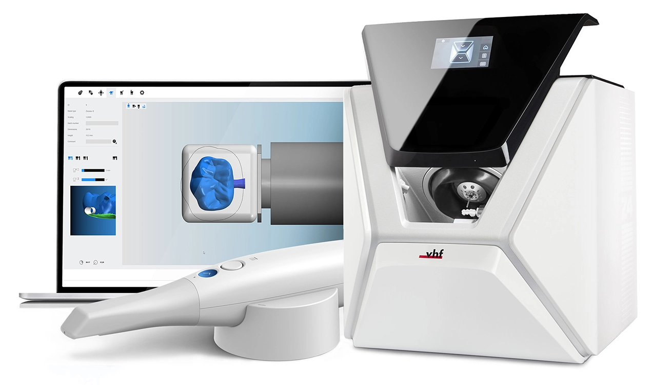 Nahtloser Chairside-Workflow mit vhf-Maschinen und Medit-Software ...