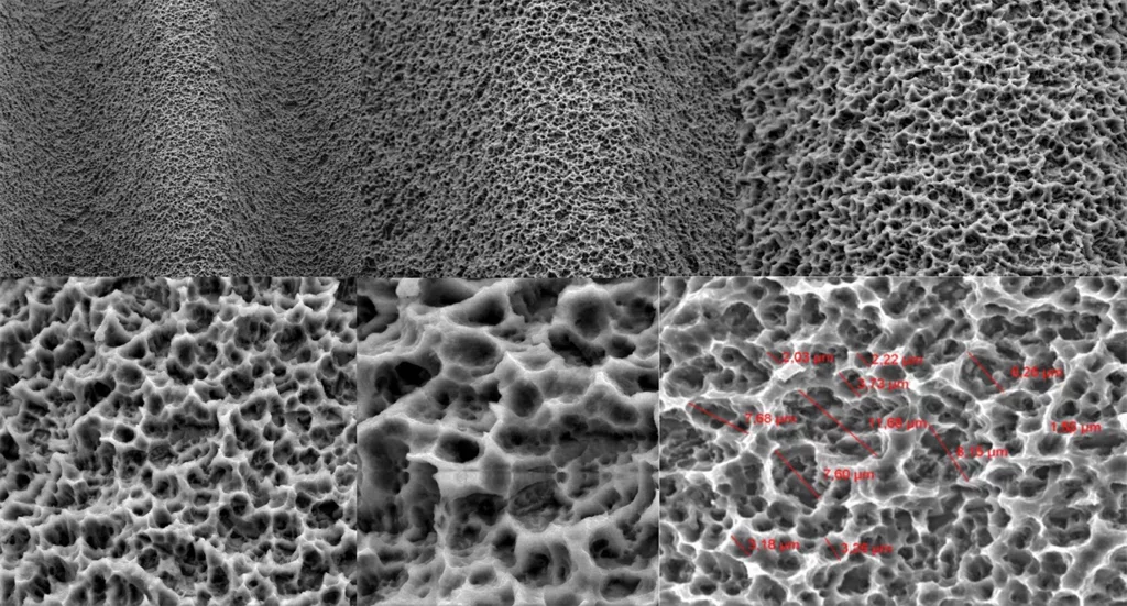 Abb. 4: Verschiedene Veredelungsprozesse während der Herstellung können u.U. dazu führen, dass die Implantatoberfläche auch bei steril verpackten Produkten Verunreinigungen aufweist. Dieses Problems hat sich die CleanImplant Foundation angenommen: Sie attestiert z.B. dem Champions (R)Evolution (Made in Germany) seit 2022 jährlich durch ihre intensiven Laboruntersuchungen und „Blind-Einkäufe“ (von verschiedenen Praxen) eine exzellente, saubere und sterilisierte Oberfläche.