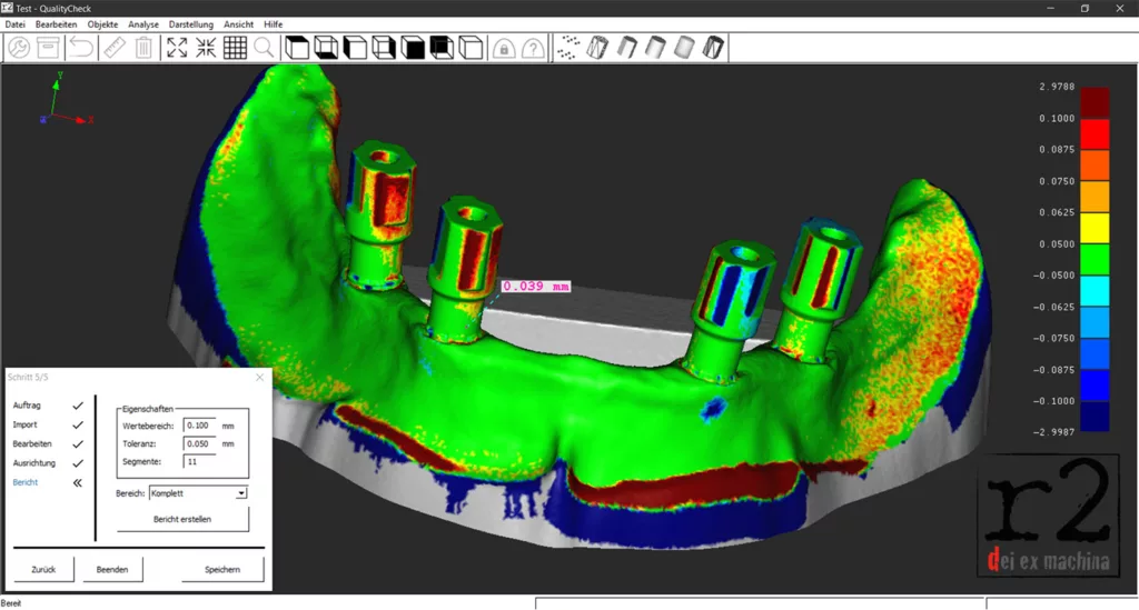 Abb. 9: Softwareseitige Datenkontrolle (QualityCheck)