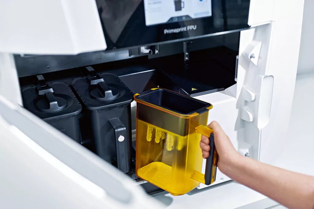 Abb. 3: Die Geschwindigkeits-steigerung von Primeprint ermöglicht eine schnellere Herstellung von Nightguards.