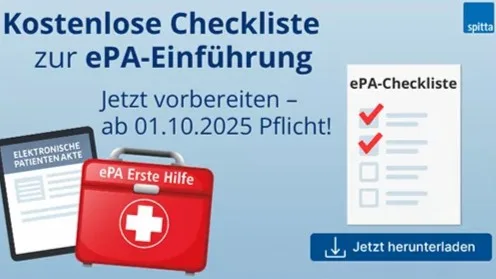 Erste-Hilfe-Kit Kostenlose Checkliste zur ePA-Einführung