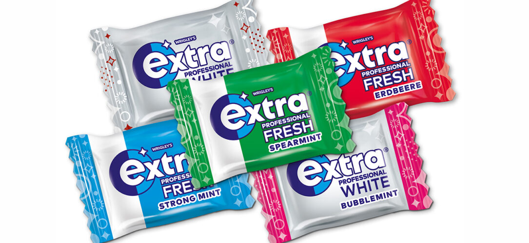 Mini Packs Extra Kaugummis in verschiedenen Geschmacksrichtungen