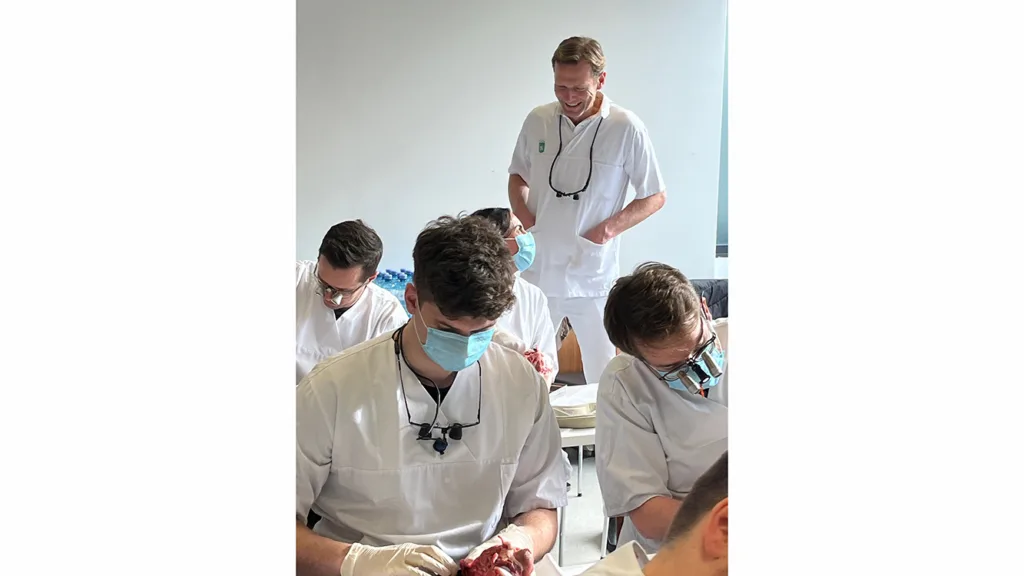 Praktische Übungen mit Prof. Payer: Vertiefung chirurgischer Grundlagen und kollegialer Austausch in praxisnaher Lernatmosphäre.