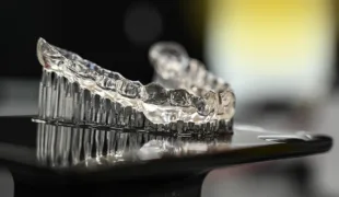 Dental Zahnschiene aus dem 3D-Drucker zur Zahnkorrektur oder bei