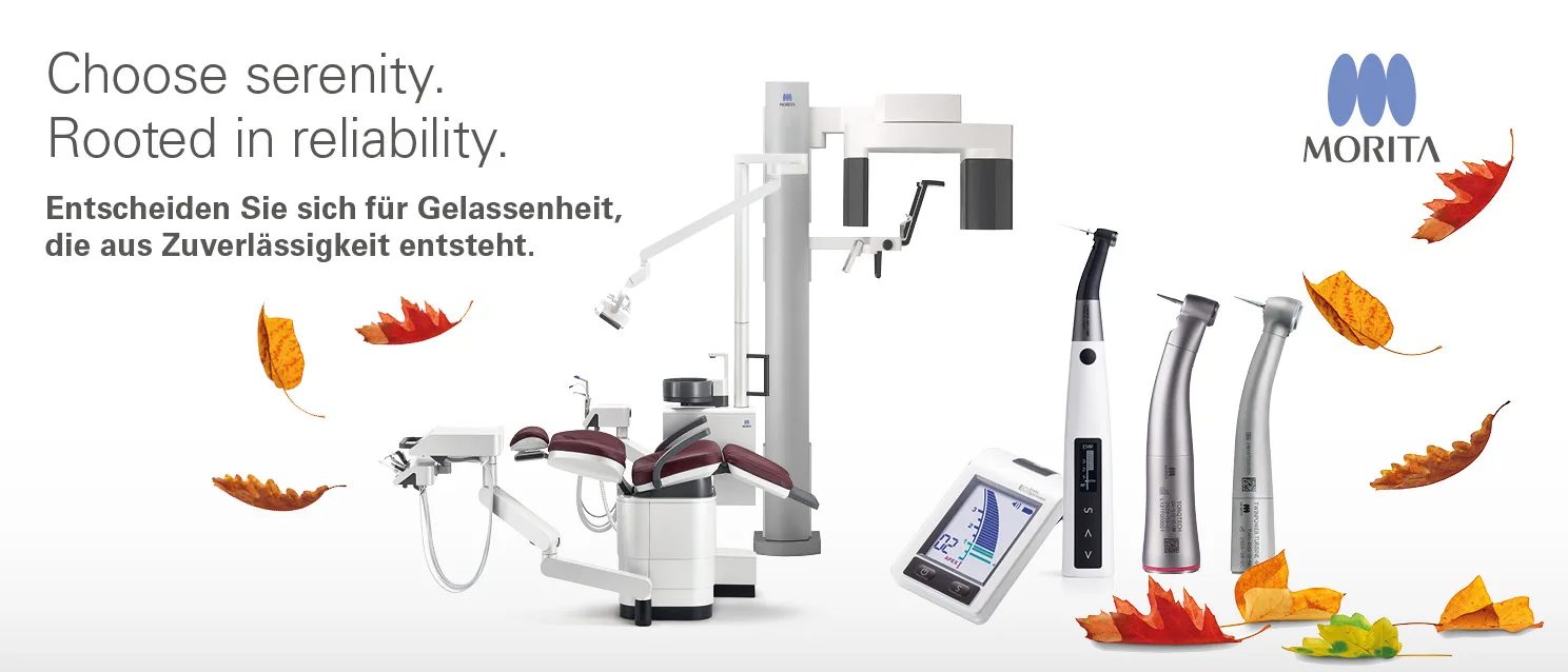 Herbstaktion von Morita über das gesamte Produktsortiment mit Produktabbildungen.