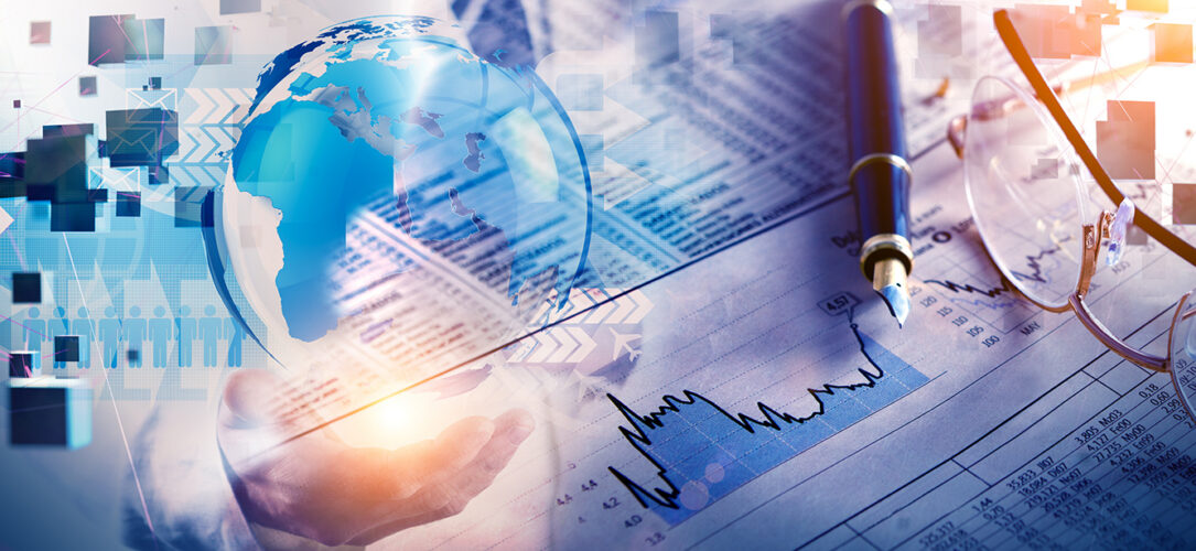 Futuristic stock chart graphic, Business investor stock exchange market and crypto currency data analytics digital technology.