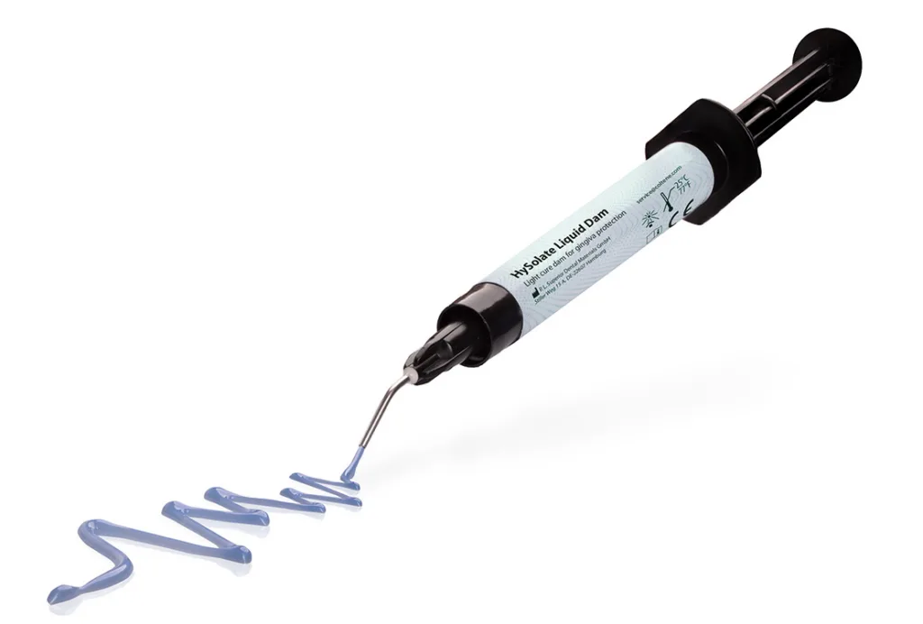 HySolate Liquid Dam: Bläuliche Farbe für bessere Sichtbarkeit und rückstandsfreie Entfernung