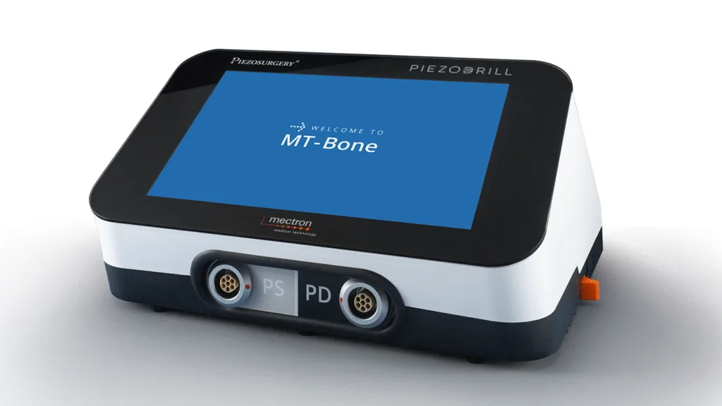 MT-Bone vereint in einem Gerät die innovative PIEZODRILL®-Technologie und die bereits bewährte PIZEOSURGERY®-Technologie, welche nun erweitert und verbessert wird.
