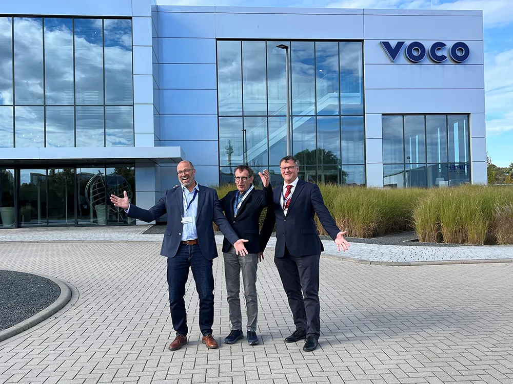 Abb. 1: Die sympathische Jury der 22. VOCO Dental Challenge (v.l.): Prof. Dr. Ing. Ulrich Lohbauer, Prof. Dr. Stefan Zimmer und Prof. Dr. Dr. Norbert Krämer.