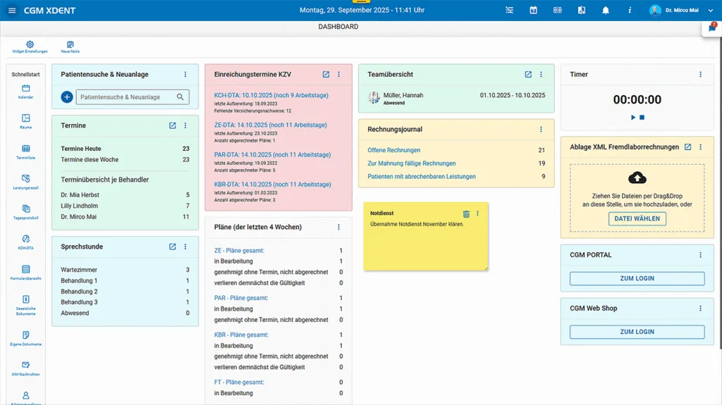 CGM Dentalsysteme GmbH_Pressekonferenz Frankfurt_CGM XDENT Screen_1_06112025