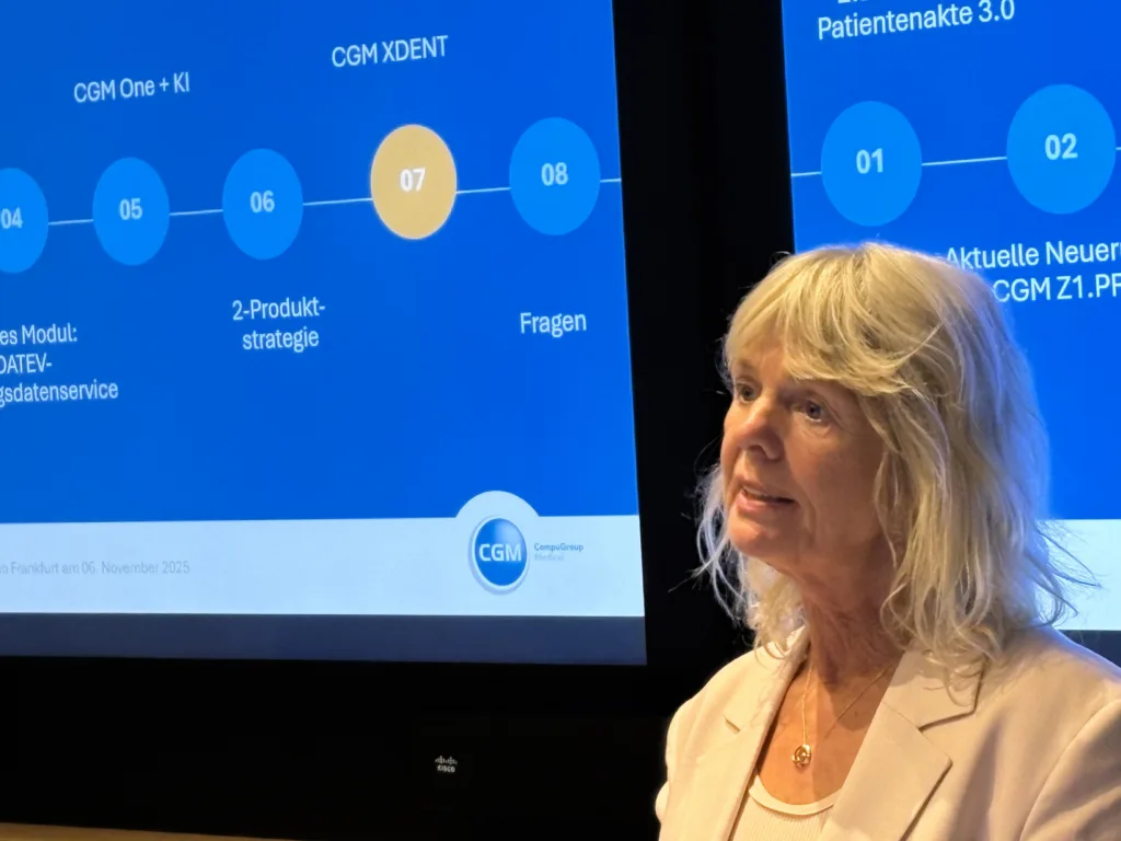 CGM Dentalsysteme GmbH_Pressekonferenz Frankfurt_Sabine Zude_1_06112025