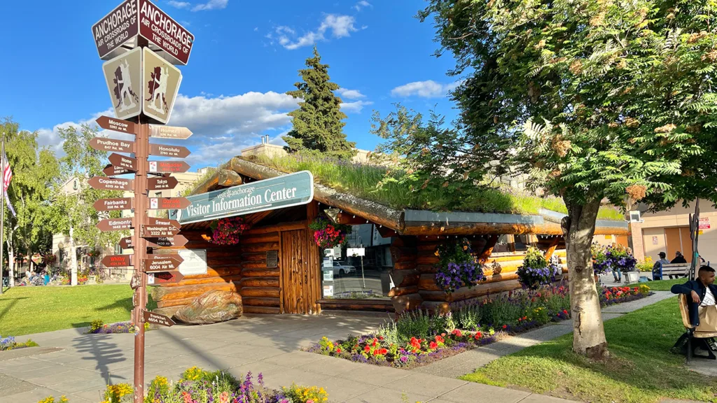 Das historische Visitor Center in Anchorage