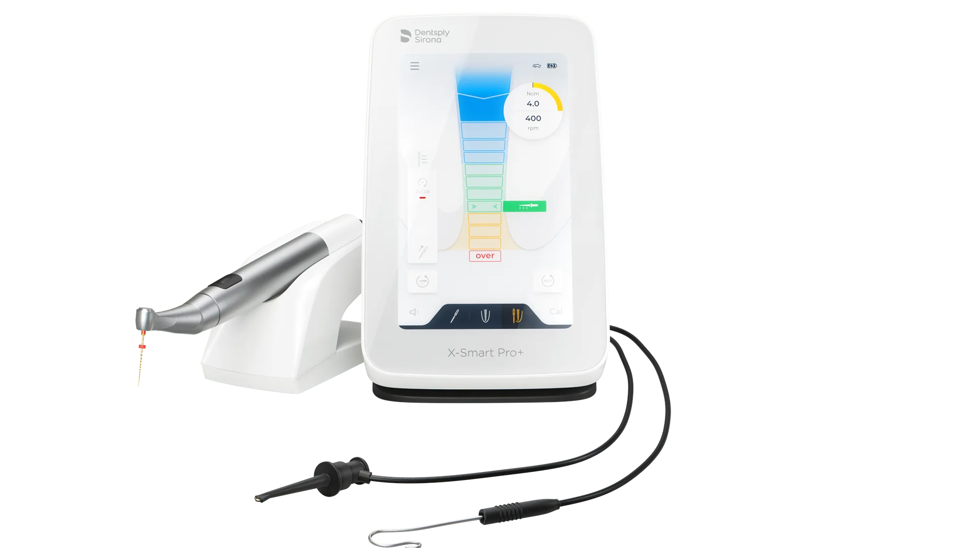 X-Smart® Pro+, Endodontiemotor für den Antrieb der Endodontie-Feilesysteme von Dentsply Sirona im kontinuierlichen Rotations- und im Reziprokmodus.