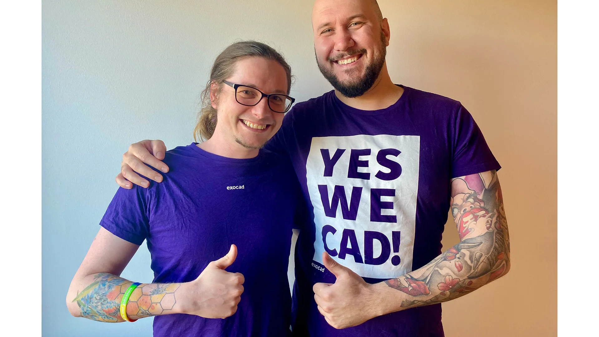 Friedemann Stang, Supervisor Global Customer Support bei exocad, und Raphael Remmert, Application Specialist bei exocad