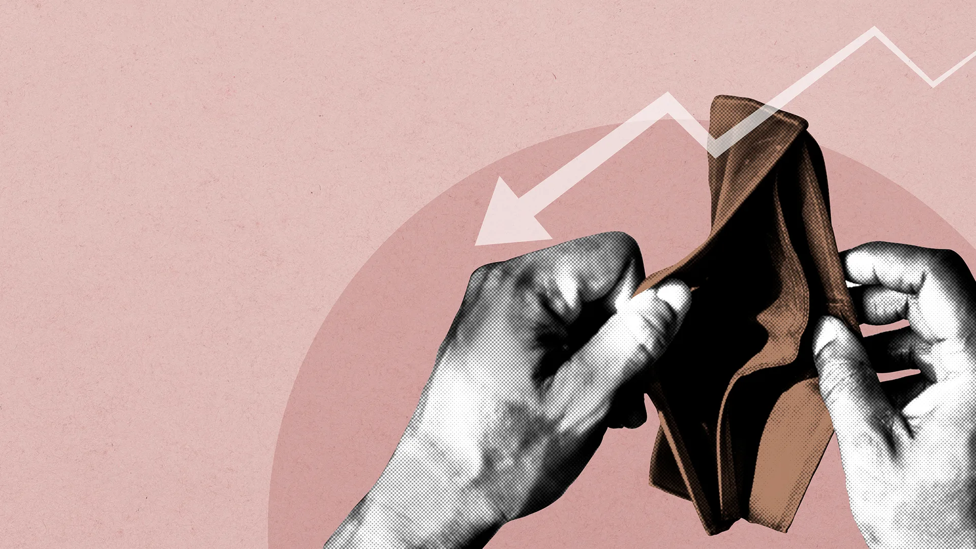 Hände die einen leeren Geldbeutel aufhalten.