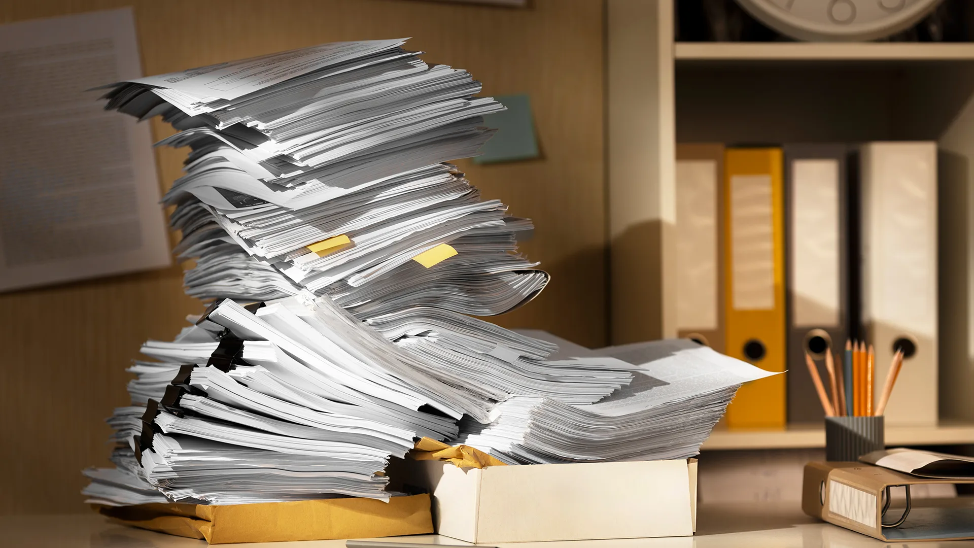 Ein Unterlagenstapel