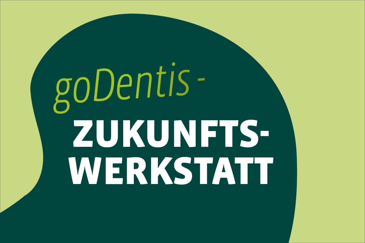 Logo der goDentis-Zukunftswerkstatt – grün/weiße Schrift auf dunkelgrünem Hintergrund.