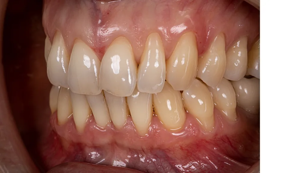 Ansicht bei maximalem Zahnkontakt