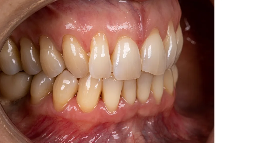 Ansicht bei maximalem Zahnkontakt