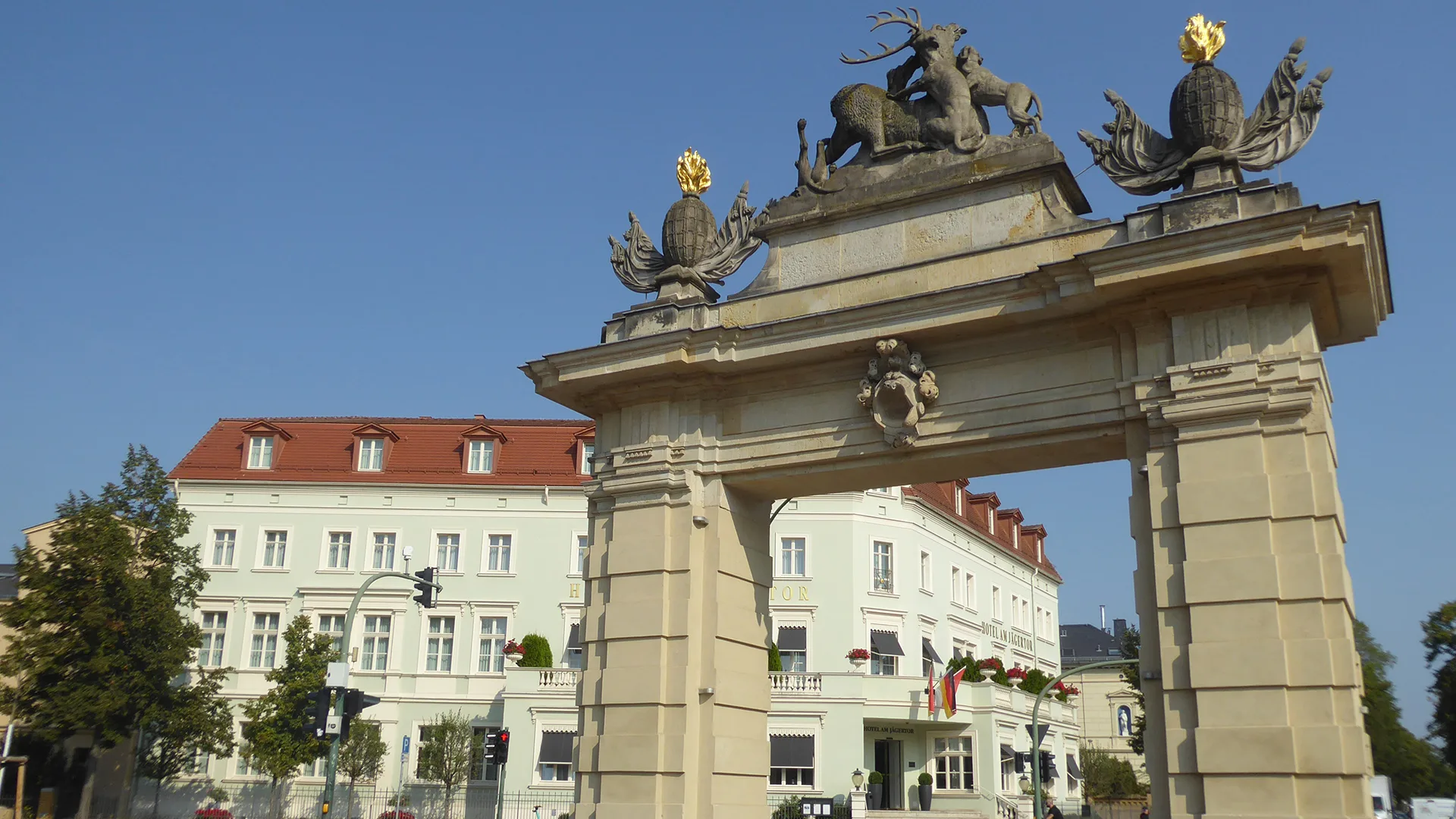 Hotel am Jägertor hinter dem Jägertor.