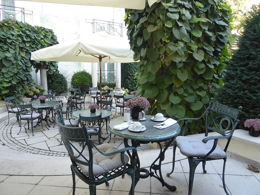 Hotel am Jägertor Frühstücksterrasse.
