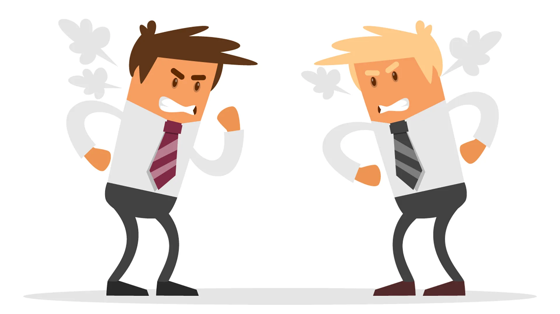 Illustration wie sich zwei Männer streiten