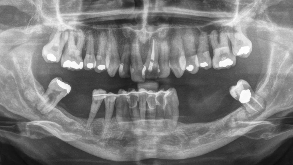 Abb. 3: Ein 12-jähriger Patient mit schwerer kongenitaler Neutropenie. Die Kontrollen der systemischen Therapie mit GCSF werden leider von den Eltern nicht ausreichend eingehalten.