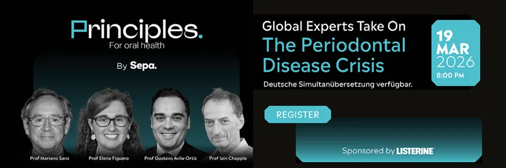 Werbung zum Expertentalk am 19.03.2026 zum Thema "Ther Periodonal Disease Crisis".