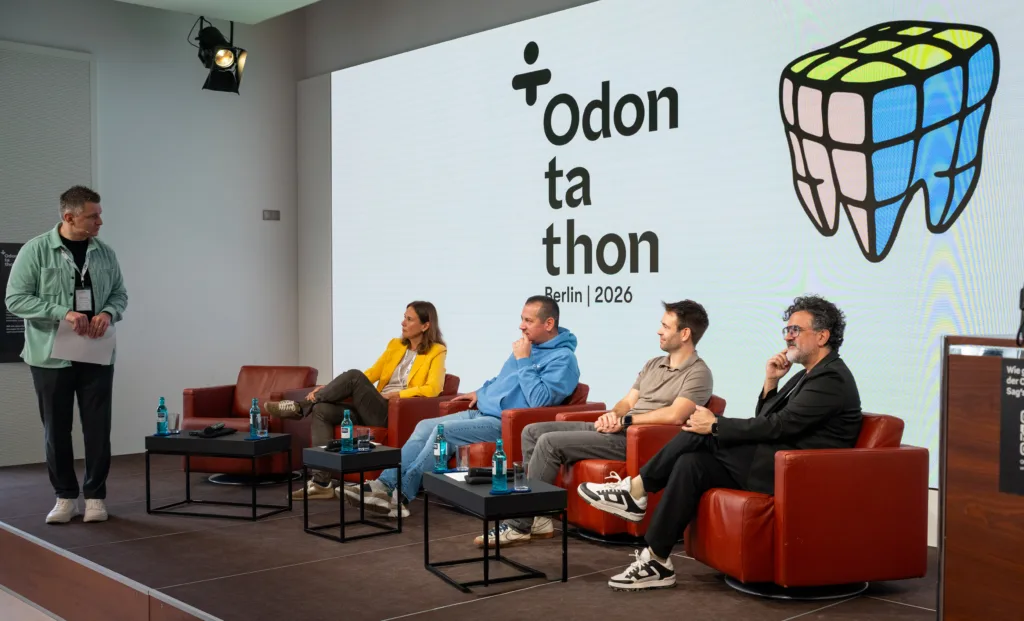 Im Gespräch diskutieren Jessica Hanneken, Vice President Investment & Political Affairs bei BFS health finance, BSF Senior Strategy Consultant Alexander Haese, BSF-Geschäftsführer Martin Nokaj und Dr. Cyrus Alamouti, Zahnarzt und wiederholter Teilnehmer, über Hintergründe, Ziele und die diesjährigen Schwerpunktthemen des Odontathon diskutiert.