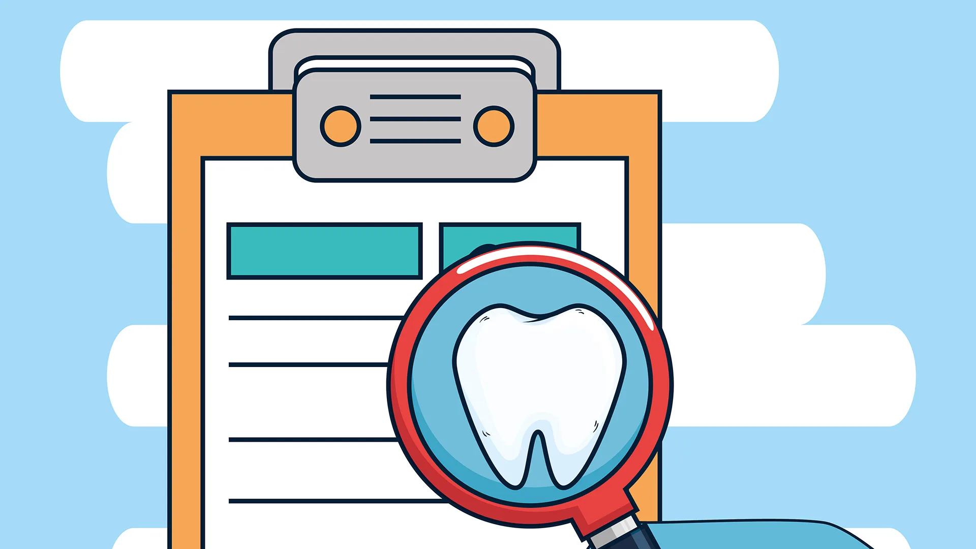 ein Zahn wird unter die Lupe genommen