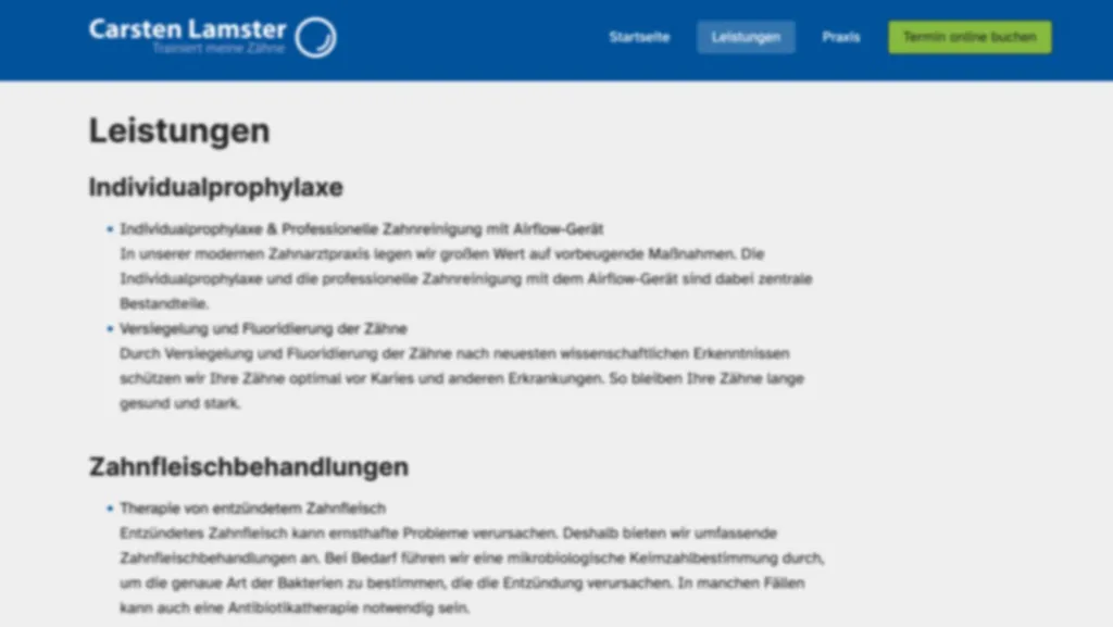 Abb. 1: Screenshot: Simulation einer moderaten visuellen Unschärfe z. B. aufgrund einer leichten Weitsichtigkeit oder eines beginnenden grauen Stars.