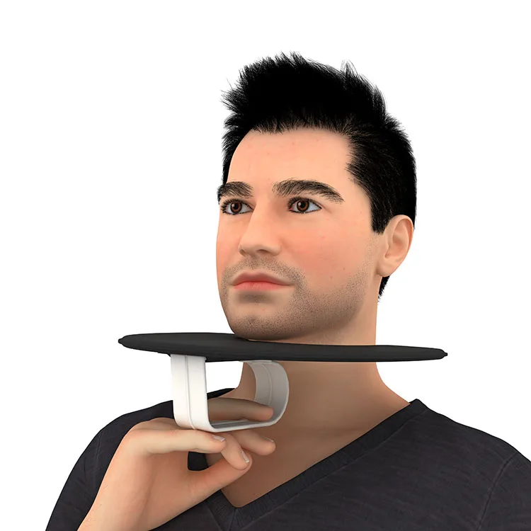 Abb. 1 a-c: Ein animierter Patienten-Avatar mit medizinisch korrekter 3D-Anatomie erlaubt realitätsnahes Üben direkt am virtuellen Kiefer