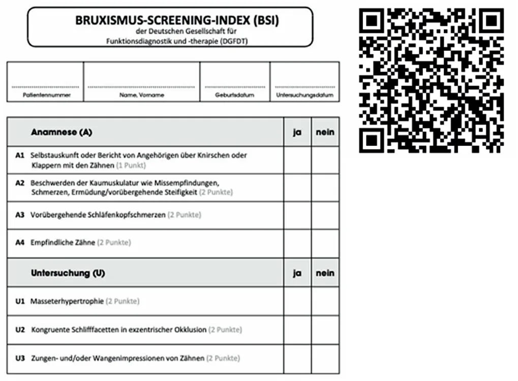 Abb. 2: QR-Code zum Bruxismus-Screening-Index.