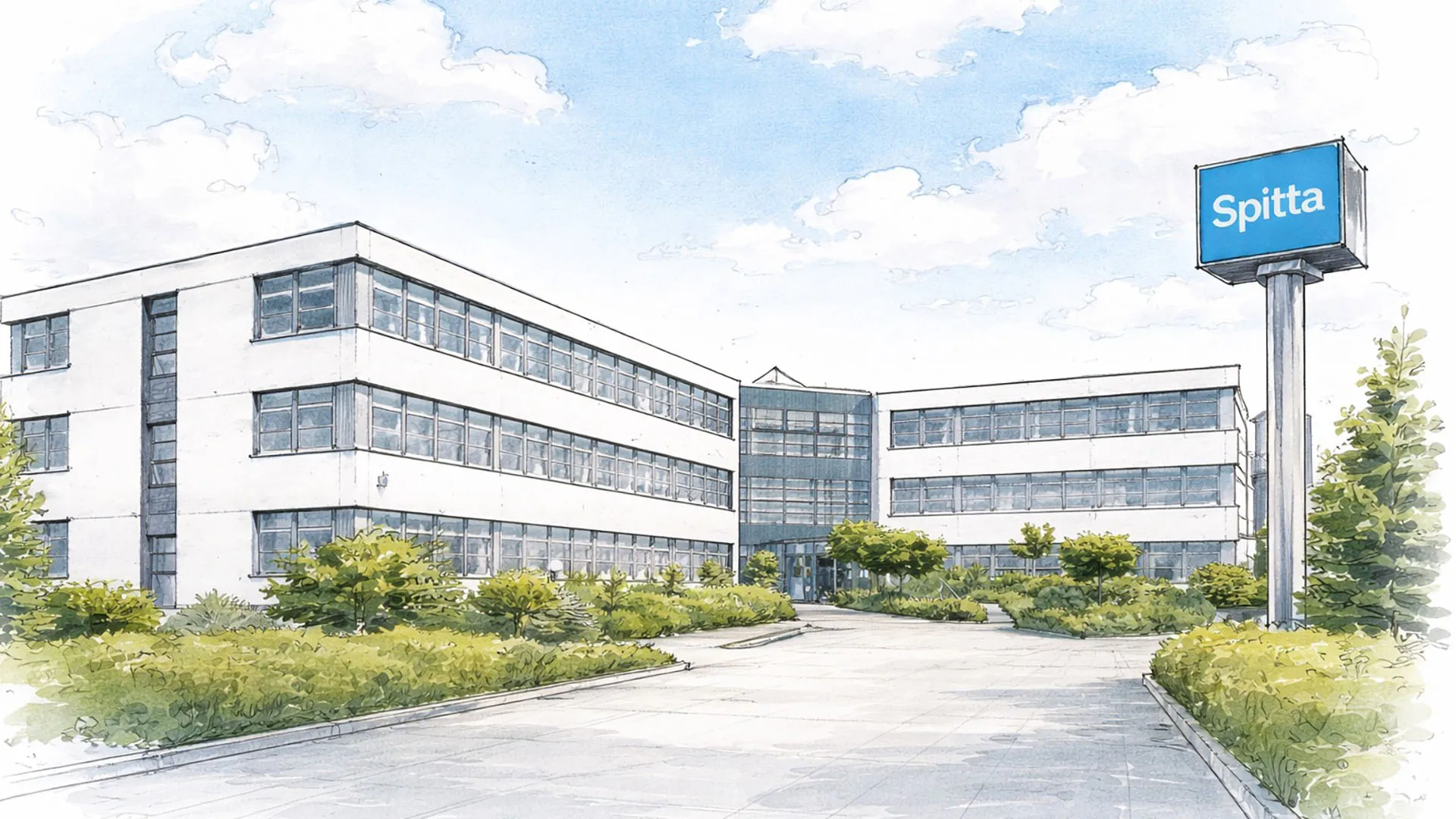 Zeichnung des Gebäudes Spitta GmbH