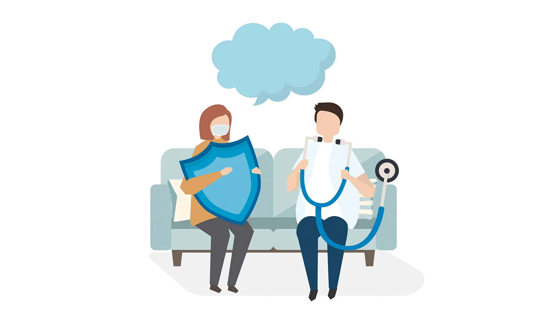 Illustration von einem Patientengespräch