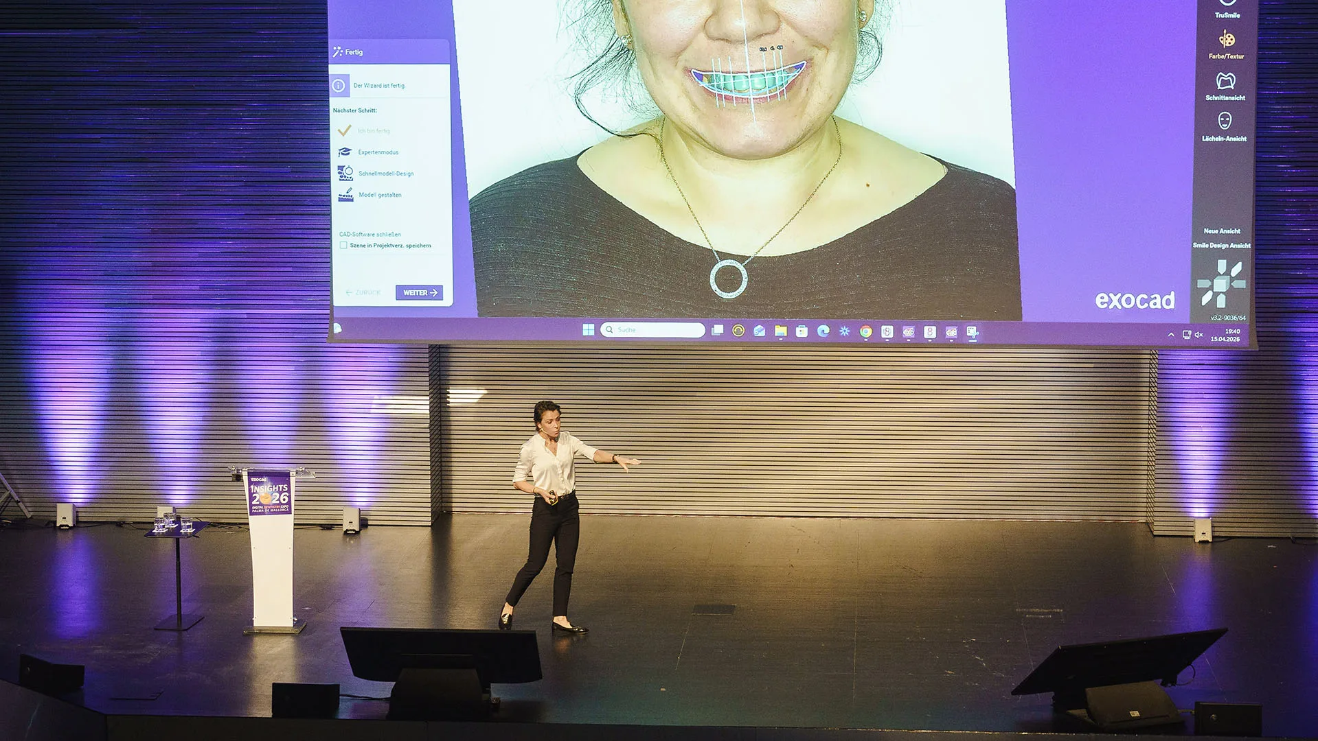 Zahnärztin Michaela Sehnert ist Expertin für digitale Chairside-Versorgungen. Als Referentin der exocad Insights 2026 begeisterte Sie das Publikum auf Palma de Mallorca.