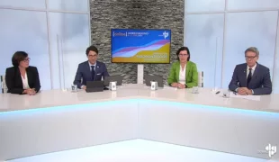 Abb. 1: Die Jahrestagung wurde live aus einem Studio in Wiesbaden übertragen.