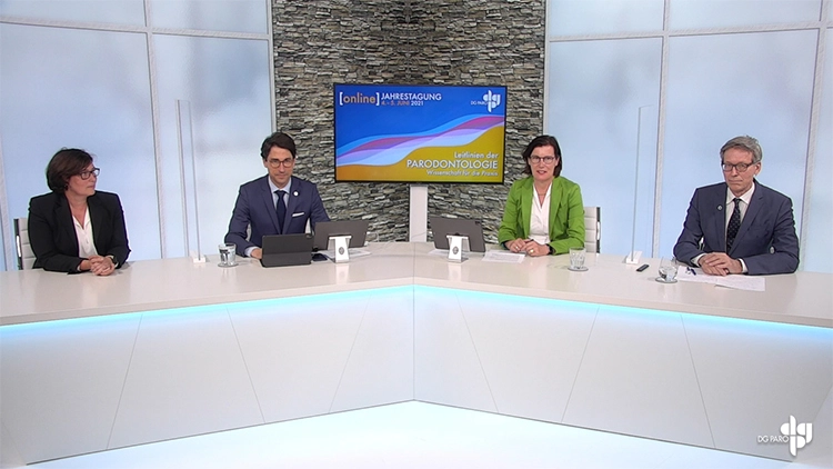 Abb. 1: Die Jahrestagung wurde live aus einem Studio in Wiesbaden übertragen.