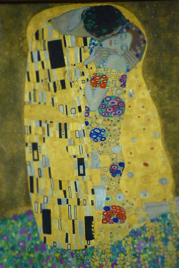 Der berühmte Kuss von Gustav Klimt.