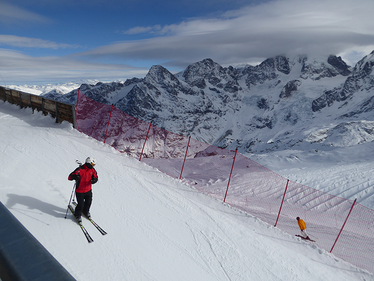 Abfahrt vom Corvatsch.