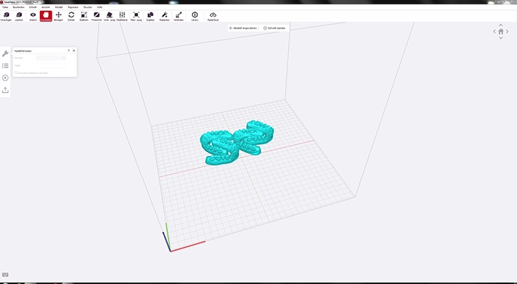 Die Schulungsvideos vermitteln die Herstellung von Aligner- und KFO-Modellen mit der IdeaMaker Software.