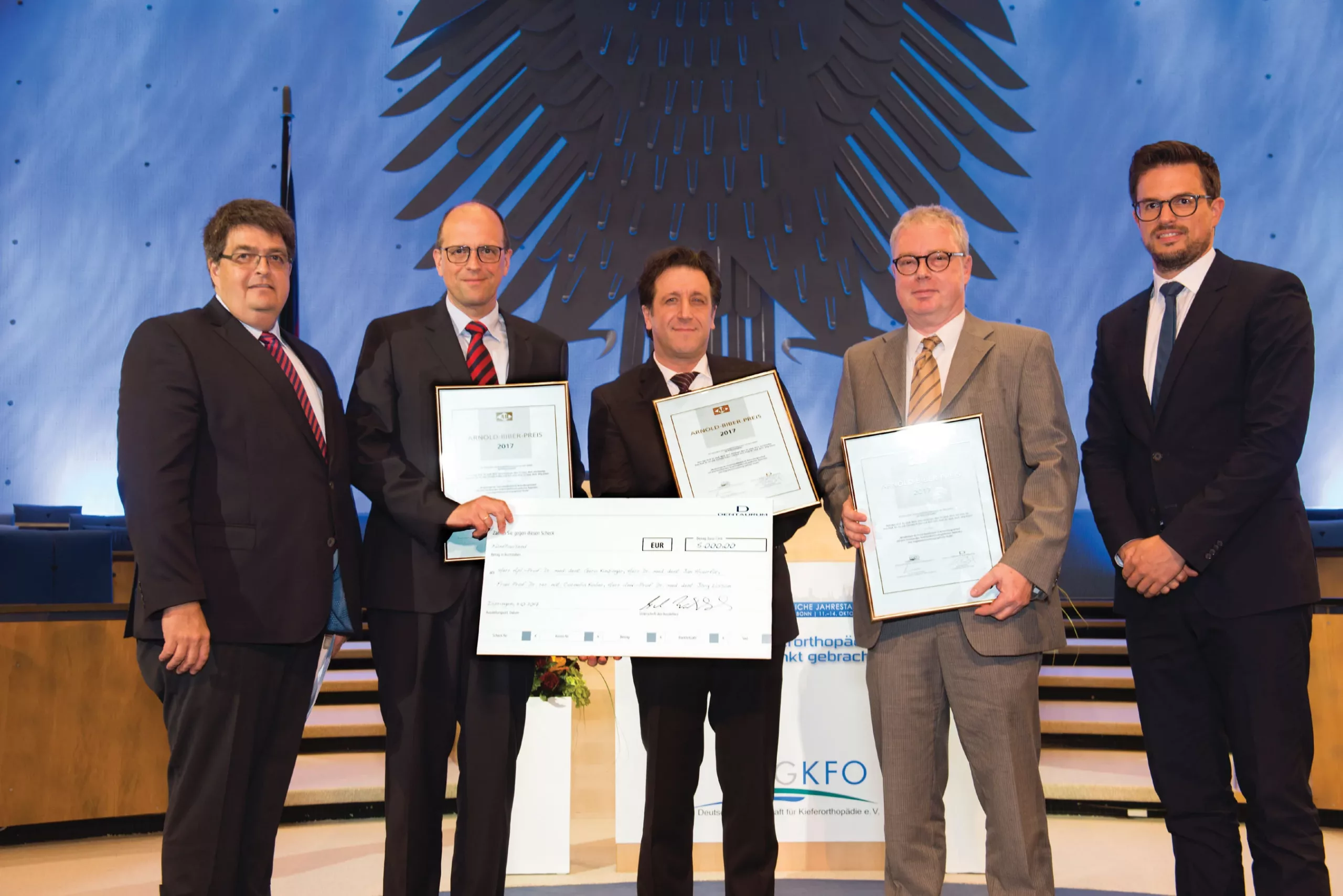 V.l.n.r.: Axel Winkelstroeter, Prof. Dr. Jörg Lisson, Dr. Jan Hourfar, Dr. Gero Kinzinger, Matthias Kühner © Dentaurum