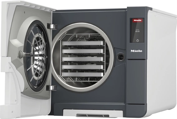 Eine praktische Lösung für die Instrumentenaufbereitung in Zahnarztpraxen: Die neuen Miele-Kleinsterilisatoren Cube und Cube X verfügen über ein besonders großes Display, lassen sich intuitiv bedienen und unterstützen dank ihrer kurzen Programmlaufzeiten die Abläufe in der Dentalpraxis.