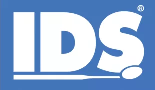 Das Logo der Internationalen Dental-Schau in Köln.