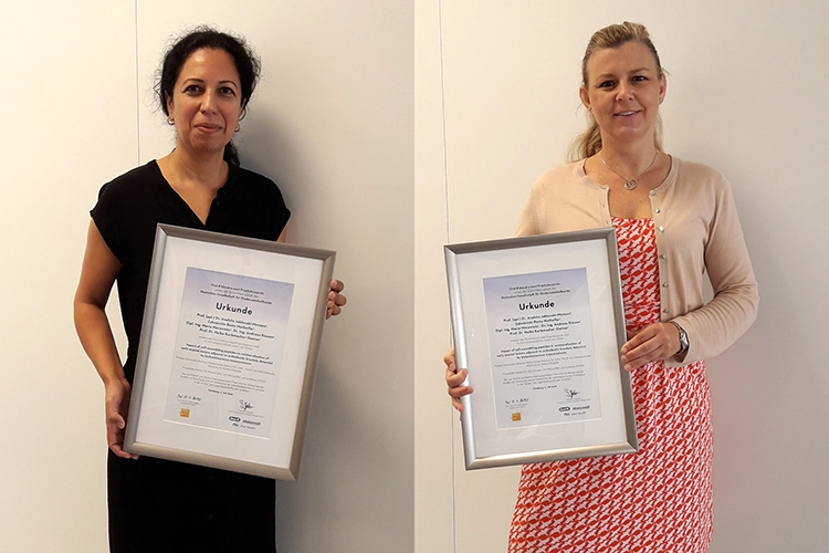 Prof. (apl.) Dr. Anahita Jablonski-Momeni (links) und Prof. Dr. Heike Korbmacher-Steiner gehören zu den Preisträgerinnen.