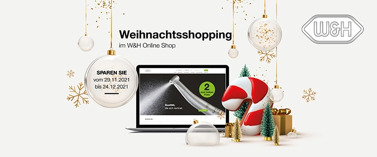 Oh, du fröhliche Weihnachtszeit! Bei W&H müssen Kunden nicht bis Heiligabend auf ihre Geschenke warten. Stattdessen sparen sie jetzt schon im Advent beim großen Weihnachtsshopping im W&H Online Shop. Jede Woche wartet eine tolle neue Aktion.