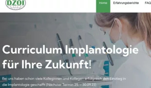 Welches Curriculum Implantologie ist das Richtige für mich? Auf der neuen Webseite https://curriculum-implantologie-dzoi.de/ erzählen Teilnehmerinnen und Teilnehmer, warum sie sich für das DZOI entschieden haben.