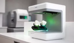 Der neue PrograScan® PS7 von Ivoclar scannt Ober- und Unterkiefermodelle simultan.