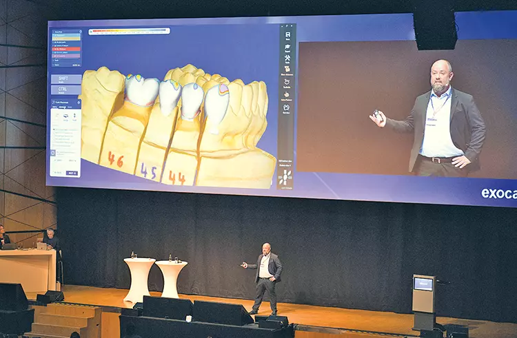 Michael Kohnen, Leiter Global Application Support bei exocad, präsentierte die neuen Features der kommenden Software-Releases Galway für DentalCAD.